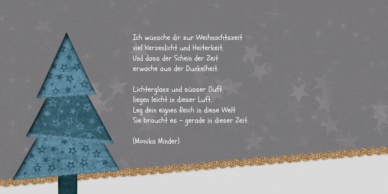 Ansicht 4 - Weihnachtsgrußkarte Farbbäumchen