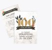 Geburtstagseinladung Blumenzahl 100