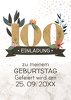 Ansicht 4 - Geburtstagseinladung Blumenzahl 100