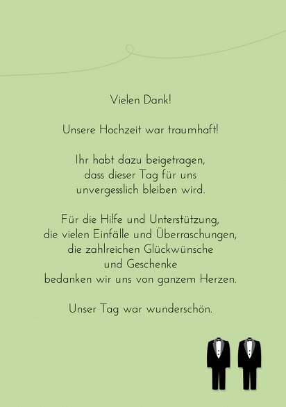 Ansicht 5 - Hochzeit Dankeskarten suits