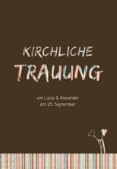 Ansicht 3 - Hochzeit Kirchenheft Umschlag Wir heiraten