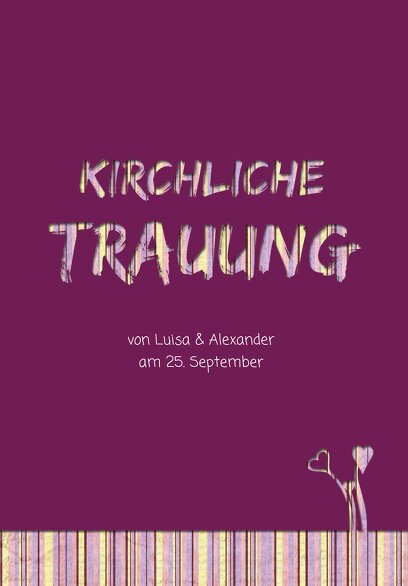 Ansicht 3 - Hochzeit Kirchenheft Umschlag Wir heiraten