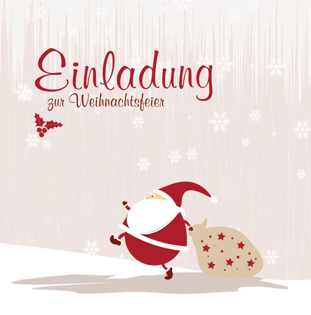 Einladung Weihnachtsmann Selbst Gestalten