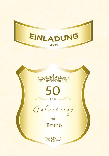 Ansicht 3 - Geburtstagseinladung label 50