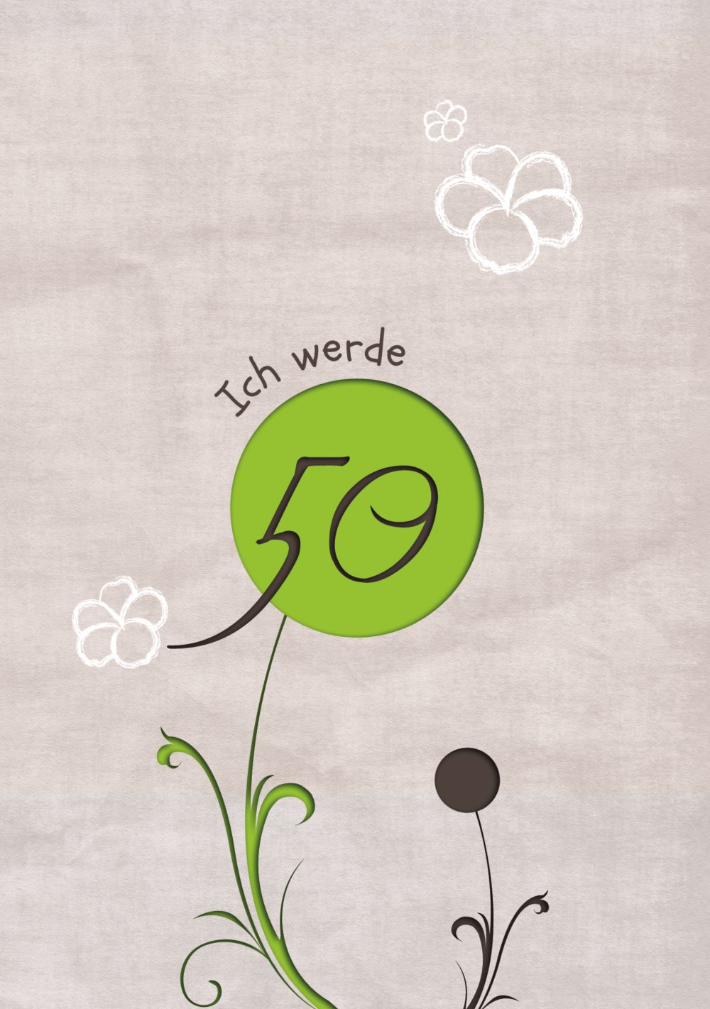 Karte Zum 50. Geburtstag Selbst Gestalten Geburtstagskarte Fantasyflower 50 selbst gestalten!