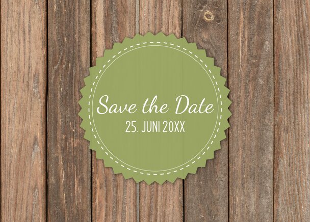 Ansicht 2 - Save-the-Date Vintage Holz