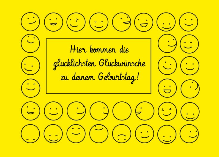 Ansicht 2 - Glückwunschkarte zum Geburtstag Smileys