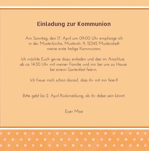 Ansicht 5 - Kommunionskarte Kreuzhostie