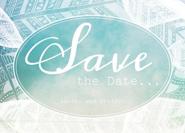 Ansicht 2 - Save-the-Date Federleicht