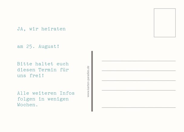 Ansicht 3 - Save-the-Date Federleicht