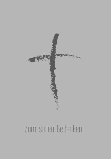 Ansicht 3 - Sterbebildkarte Kreidekreuz