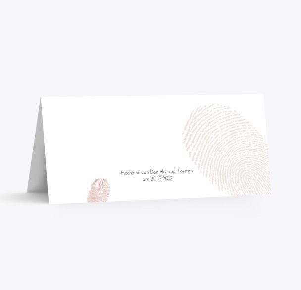 Hochzeit Tischkarte fingerprint