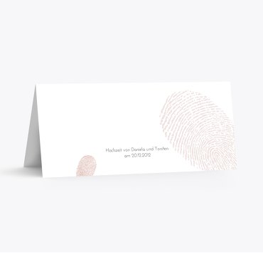 Hochzeit Tischkarte fingerprint