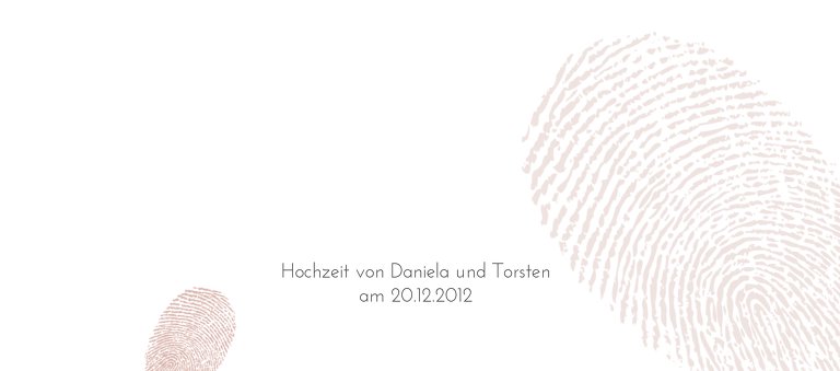 Ansicht 3 - Hochzeit Tischkarte fingerprint