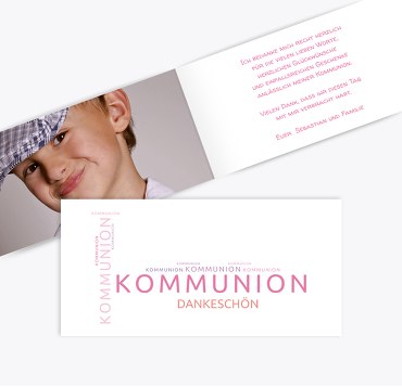 Kommunion Dankeskarte Script