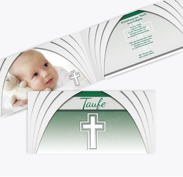 Taufkarte gotischer Bogen