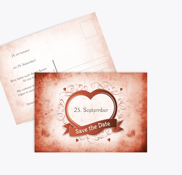 Hochzeit Save-the-Date Herz