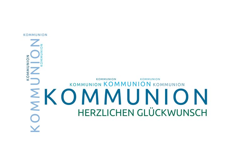 Ansicht 2 - Glückwünsche zur Kommunion Script