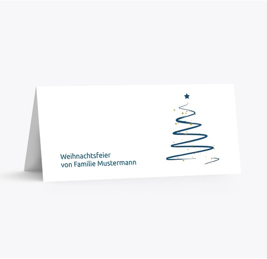 Tischkarte Wunderbaum Blautuerkis 100x44mm