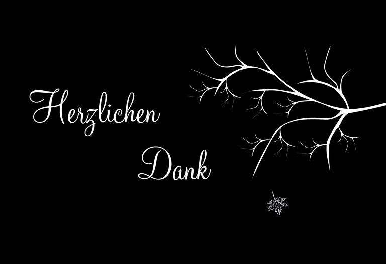 Ansicht 3 - Dankeskarte Blatt quer