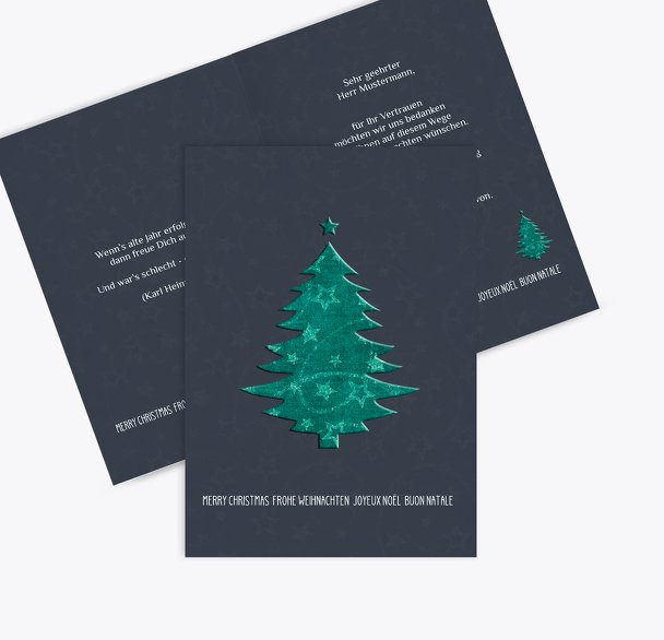 Weihnachtsgrußkarte Baum