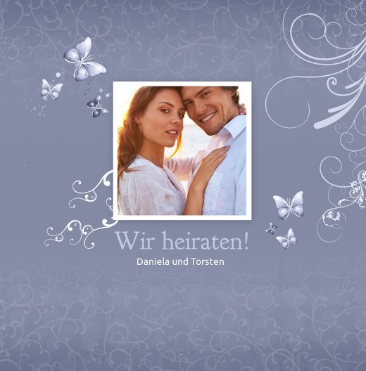 Ansicht 3 - Hochzeit Einladung butterfly