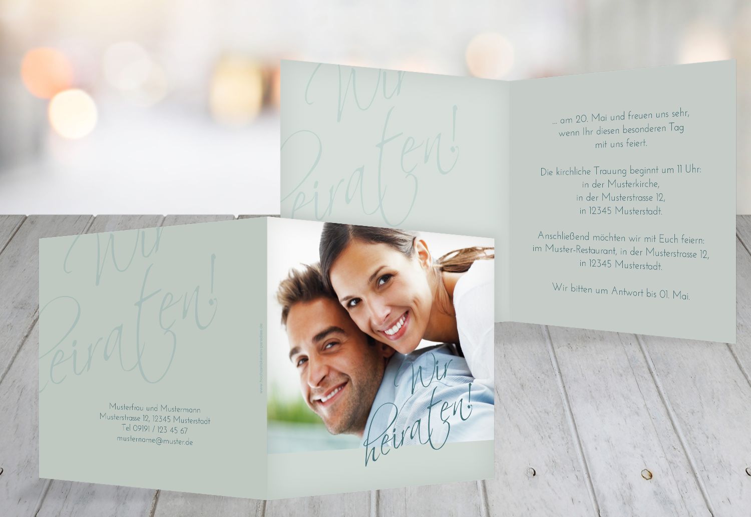 Hochzeit Einladung Liebesbotschaft selbst gestalten!