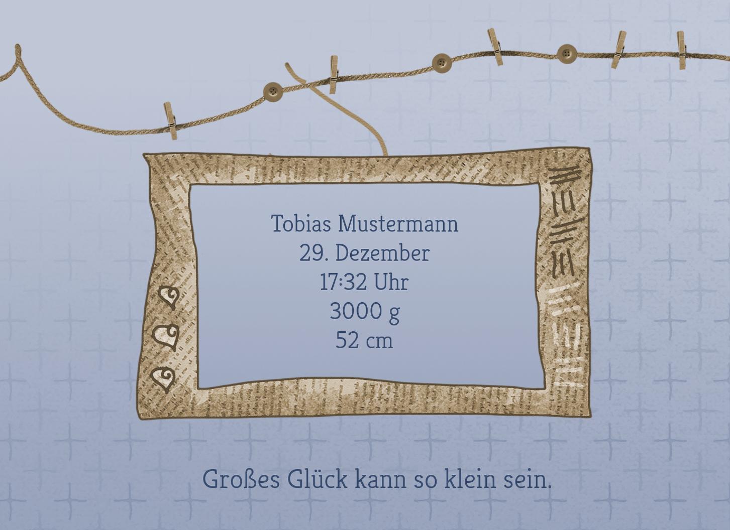 Baby Dankeskarte Wäscheleine selbst gestalten!