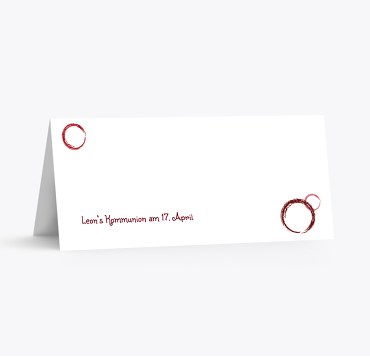 Kommunion Tischkarte Kirche