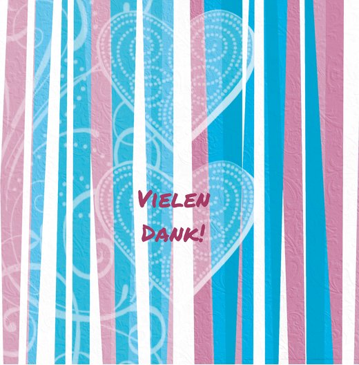 Ansicht 4 - Baby Dankeskarte hearts and stripes