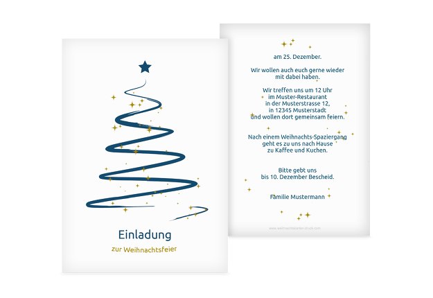 Weihnachtseinladungen Gestalten Hochwertig Vielseitig