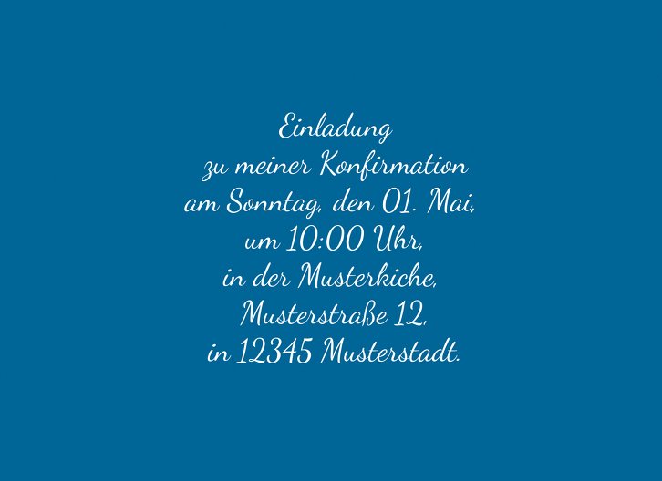 Ansicht 5 - Konfirmation Einladungskarte Vogel