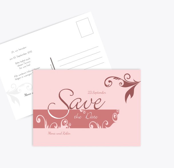 Save-the-Date squiggle square