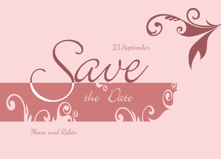 Ansicht 2 - Save-the-Date squiggle square