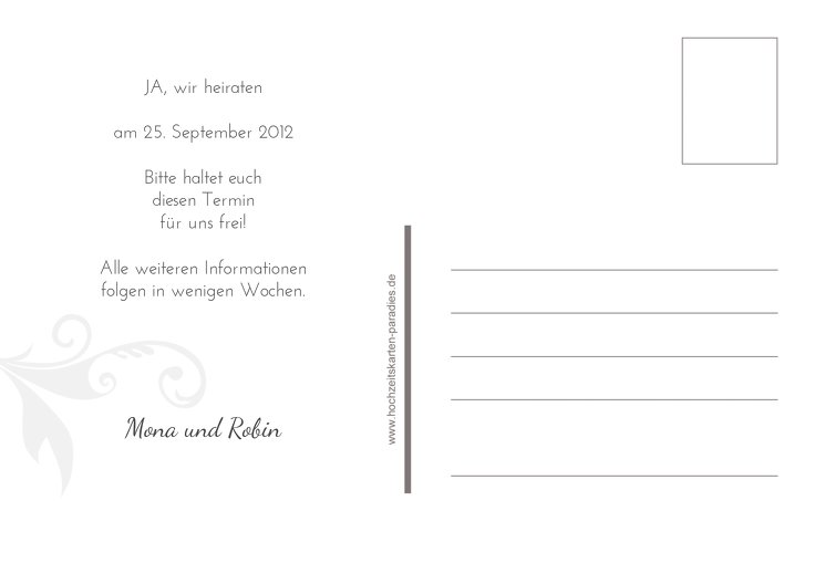 Ansicht 3 - Save-the-Date squiggle square
