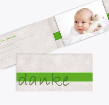 Tauf Dankeskarte simply classic