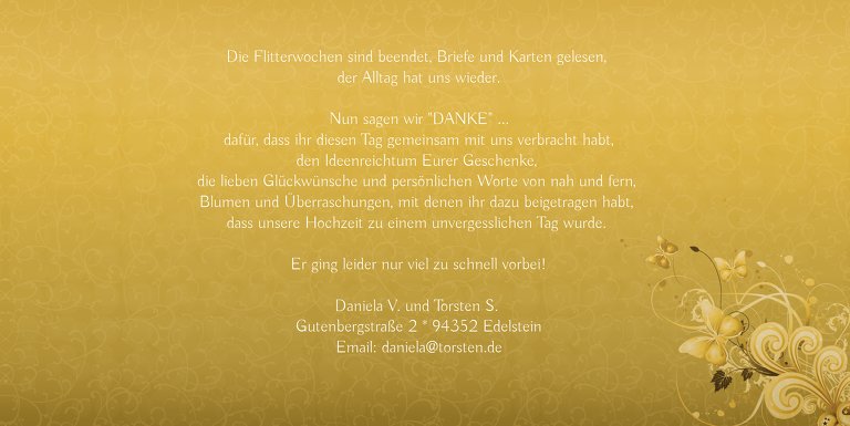 Ansicht 5 - Hochzeit Danke Din Liebeswunder