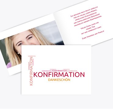 Konfirmation Dankeskarte Script