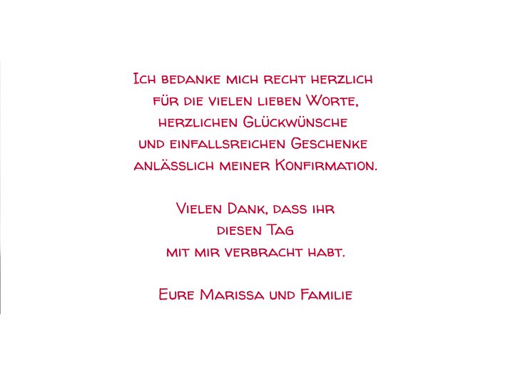 Ansicht 5 - Konfirmation Dankeskarte Script