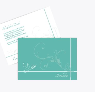 Konfirmation Dankeskarte floral