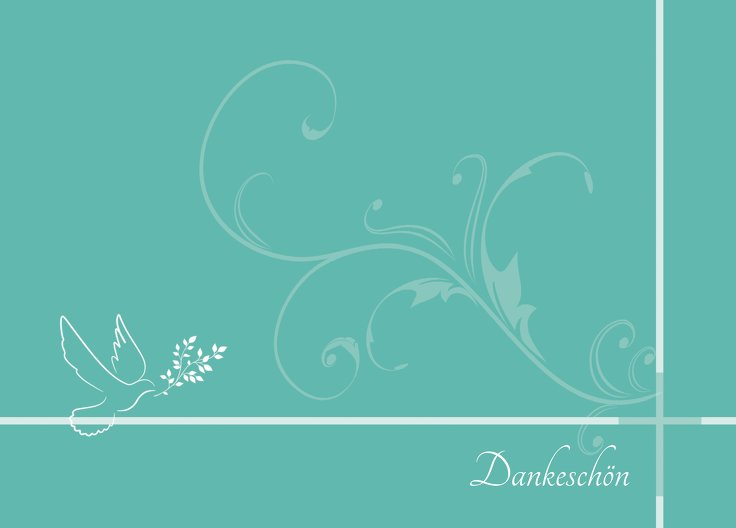 Ansicht 2 - Konfirmation Dankeskarte floral