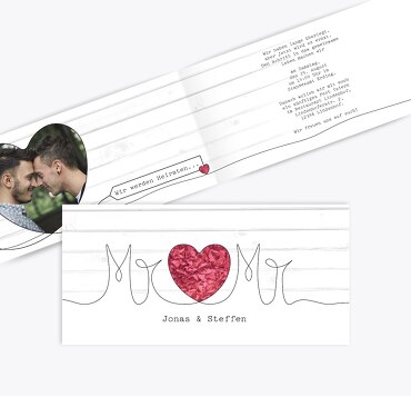 Hochzeit Einladung Mr&Mr