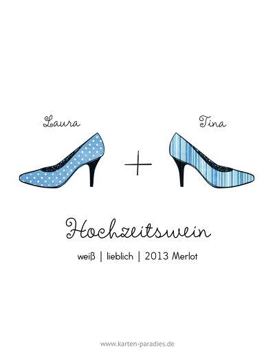 Ansicht 2 - Flaschenetikett High Heels