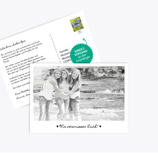 Spruchkarte Foto für Dich weiß 148x105mm