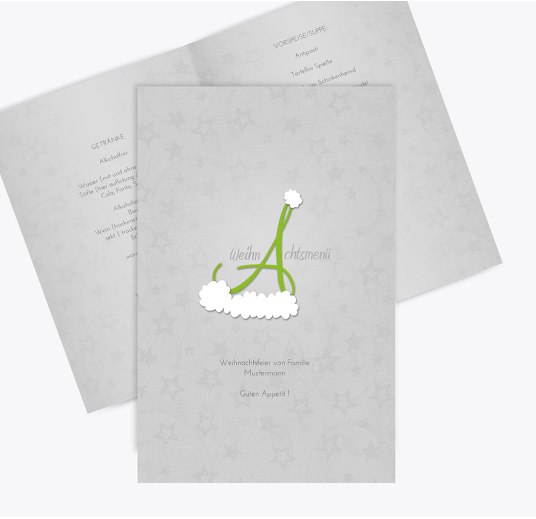 Menükarte A_Mütze Grasgruen 148x210mm