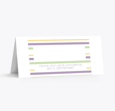 Taufe Tischkarte line
