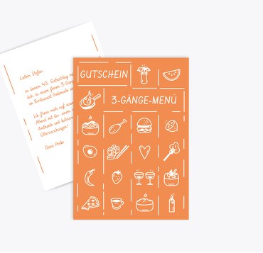 Gutschein zum Geburtstag 3-Gänge-Menü