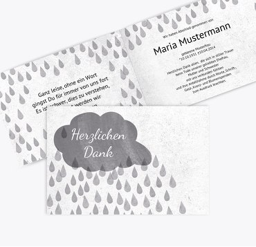 Dankeskarte Regen quer