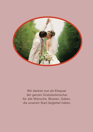 Ansicht 4 - Hochzeit Dankeskarte Turteltäubchen