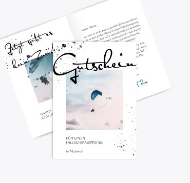 Gutschein zum Geburtstag Fallschirmsprung